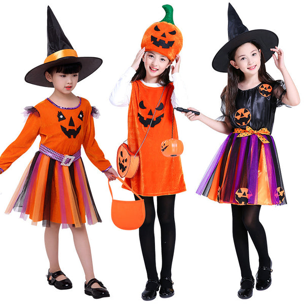 Children's Halloween costume girls pumpkin costume