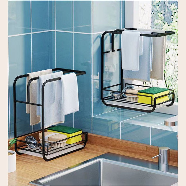 Kitchen All Products Draining Sink Storage Towel Dishwashing Sink Kitchen Sink Wall Mount Storage Artifact